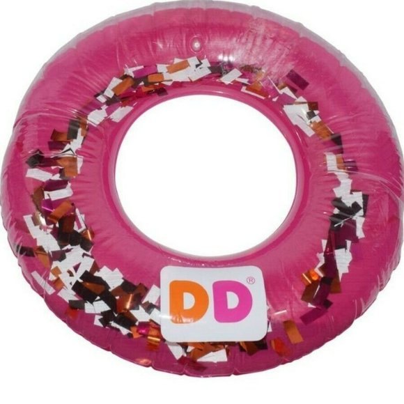 Dunkin Donuts Pool Float 30 In Wide With Sprinkles Inside Inner Tube NEW - Picture 4 of 4